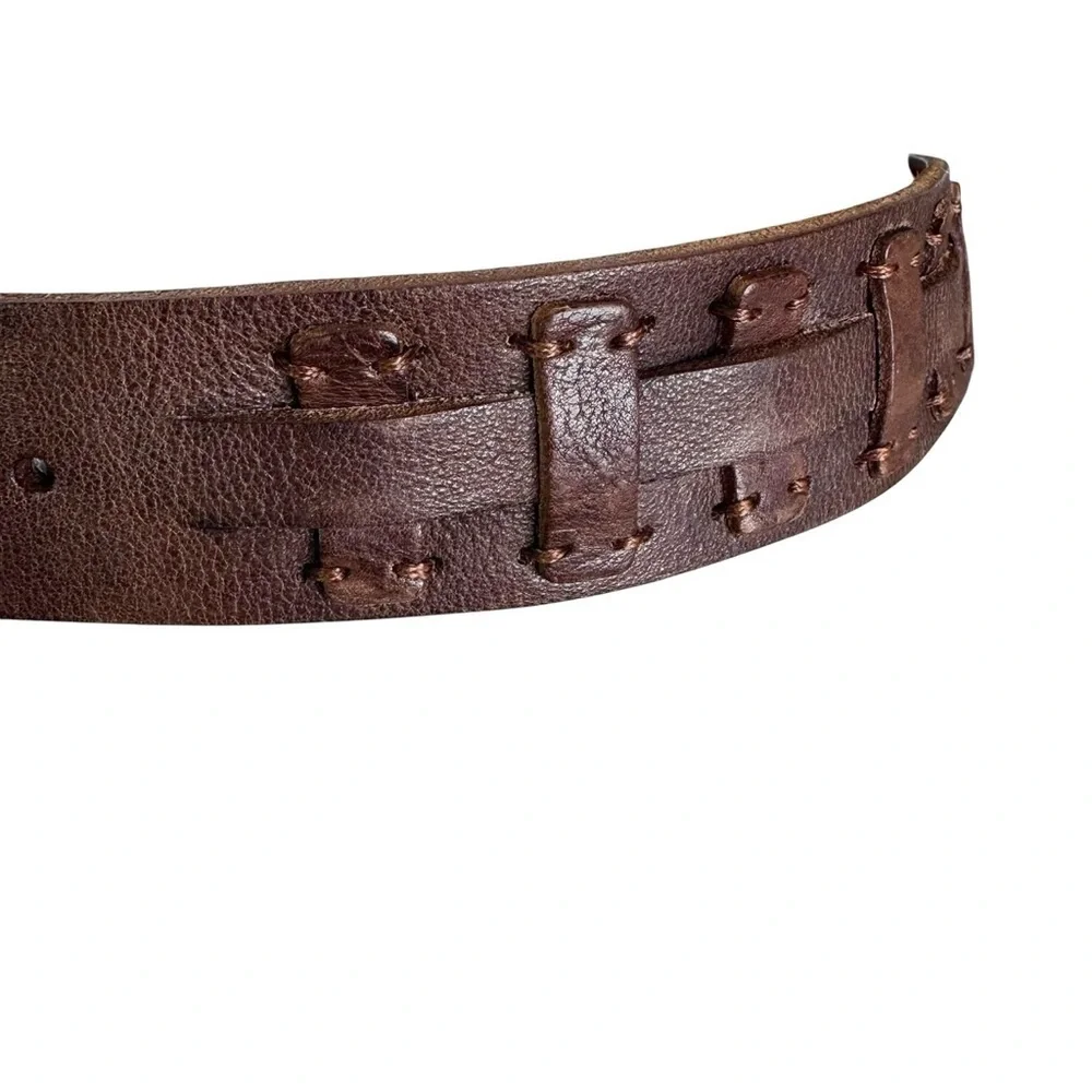Vintage Levi’s Leather Woven Belt Brown unisex Size 36